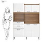 Kit Cozinha Compacta Harmonia 6 Portas 2 Gavetas Amêndola Branco – Demóbile Kit Cozinha Compacta Harmonia 6 Portas 2 Gavetas Amêndola Branco – Demóbile