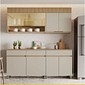 Cozinha Realeza Premium 200cm 4 Peças 6 Portas 1 Porta Vidro 3 Gavetas 100% MDF Nesher Cozinha Realeza Premium 200cm 4 Peças 6 Portas 1 Porta Vidro 3 Gavetas 100% MDF Nesher