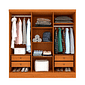 Guarda-roupa Casal Alice 6 Portas 4 Gavetas 180cm Tcil - Cinamomo/Off White