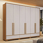 Guarda Roupa Casal 6 Portas 3 Gavetas NT 6035 Notável Móveis Freijó/Off White Texturizado Guarda Roupa Casal 6 Portas 3 Gavetas NT 6035 Notável Móveis Freijó/Off White Texturizado