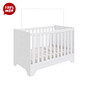 Berço Mini Cama 3 em 1 Americano MDF Popy Retrô Branco - Móveis Peroba Berço Mini Cama 3 em 1 Americano MDF Popy Retrô Branco - Móveis Peroba
