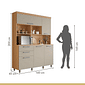 Kit Cozinha Compacta Nesher Nobreza 5 Portas 2 Gavetas 160cm – Carvalho/Greige Kit Cozinha Compacta Nesher Nobreza 5 Portas 2 Gavetas 160cm – Carvalho/Greige