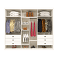 Guarda-roupa Dakota 6 Portas Duplex Casal 100% MDF 273cm - Branco