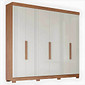 Guarda-Roupa Casal 100% MDF 6 Portas Panan Móveis Cecilia Cinamomo/Off White Guarda-Roupa Casal 100% MDF 6 Portas Panan Móveis Cecilia Cinamomo/Off White
