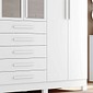 Guarda-Roupa Casal Com Espelho 6 Portas em MDF Bianchi Clara Branco Guarda-Roupa Casal Com Espelho 6 Portas em MDF Bianchi Clara Branco