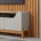 Rack com Painel 2.3 Ripado para TV 75 Polegadas em MDF Permóbili Moema Nature/Off White
