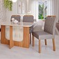 Conjunto de Mesa de Jantar Cimol Louise 130cm com 4 Cadeiras Paola Wood - Cinamomo/Grafite Conjunto de Mesa de Jantar Cimol Louise 130cm com 4 Cadeiras Paola Wood - Cinamomo/Grafite