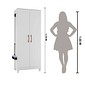 Armário Multiuso Jade 70cm 2 Portas Branco Moval  Armário Multiuso Jade 70cm 2 Portas Branco Moval