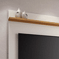 Painel para TV 55 Polegadas Ripado Lets Cinamomo/Off White - HB Móveis Painel para TV 55 Polegadas Ripado Lets Cinamomo/Off White - HB Móveis