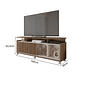 Rack Bancada para TV até 70 polegadas Oasis Nogueira/Off White - Caemmun  Rack Bancada para TV até 70 polegadas Oasis Nogueira/Off White - Caemmun