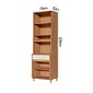 Paneleiro Nesher Condessa 4 Portas 1 Gaveta 70cm - Carvalho/Greige