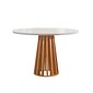 Mesa de Jantar Berlim Redonda 4 Cadeiras 100cm Cel Móveis - Cinamomo Off White