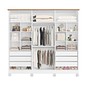 Guarda-roupa Casal 100% MDF Bianca 6 Portas 230cm Bianchi - Branco/Nature Guarda-roupa Casal 100% MDF Bianca 6 Portas 230cm Bianchi - Branco/Nature