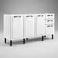 Balcão Itatiaia 4 Portas 2 Gavetas Sem Tampo New Premium 160cm Branco Balcão Itatiaia 4 Portas 2 Gavetas Sem Tampo New Premium 160cm Branco