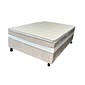Cama Box Casal Conjugada 138x188x69 Malu Charm Premium Tec em Malha - Bege Cama Box Casal Conjugada 138x188x69 Malu Charm Premium Tec em Malha - Bege