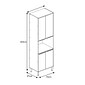 Paneleiro Torre Quente Esplendida 1 Forno 4 Portas 100% MDF MGM Móveis - Cina/Tit