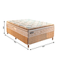 Conjunto Box Recordare Bambo Casal 138cm com Molas Ensacadas - Paropas