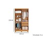 Guarda-Roupa Solteiro 100% MDF 4 Portas Sergipe Nature/Off White - Bianchi Guarda-Roupa Solteiro 100% MDF 4 Portas Sergipe Nature/Off White - Bianchi