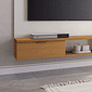 Painel para TV 55 Polegadas Ripado Lets Cinamomo/Off White - HB Móveis Painel para TV 55 Polegadas Ripado Lets Cinamomo/Off White - HB Móveis