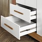 Guarda-roupa Infantil Flocos 100% MDF 3 Portas 2 Gavetas 90cm Tigus