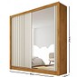 Guarda-roupa 2 Portas 4 Gavetas Lugano 180cm Europa 100% MDF - Peroba/Off White