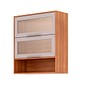 Armário Aéreo Esplendida Cristal 80 2 Portas 100% MDF MGM Móveis - Cinamomo/Of White