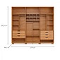 Guarda-roupa 100% MDF 6 Portas 7 Gavetas Robel Classic 2,7 Com Pés Freijó/Off White