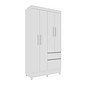 Guarda-Roupa Solteiro 4 Portas 2 Gavetas Oregon Branco - Tcil Móveis  Guarda-Roupa Solteiro 4 Portas 2 Gavetas Oregon Branco - Tcil Móveis