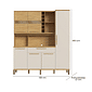 Armário Kit Cozinha 100% MDF 6 Portas 1 Gaveta Ronipa Touriga Amêndoa Off White Armário Kit Cozinha 100% MDF 6 Portas 1 Gaveta Ronipa Touriga Amêndoa Off White