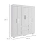 Guarda-Roupa Maya 6 Portas Branco - Acp Móveis