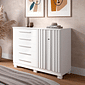 Cômoda Bella 100% MDF 5 Gavetas com Sapateira ACP - Branco