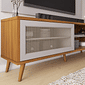 Rack Para Sala Retrô TV até 60 Polegadas Notável NT 1175  Freijó/Off White Rack Para Sala Retrô TV até 60 Polegadas Notável NT 1175  Freijó/Off White