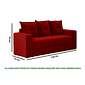 Conjunto de Sofá 3x2 Lugares Santa Catarina Bacetto Vermelho Conjunto de Sofá 3x2 Lugares Santa Catarina Bacetto Vermelho