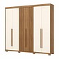 Guarda-roupa Casal Norton 6 Portas Nature/Off - Henn Guarda-roupa Casal Norton 6 Portas Nature/Off - Henn