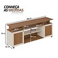 Rack Artely Ipanema para TV 75, MDF/MDP, Cinamomo e Off White Rack Artely Ipanema para TV 75, MDF/MDP, Cinamomo e Off White