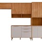 Cozinha Modulada Completa Divina 4 Peças 100% MDF - MGM Móveis - Cinamomo/Off White