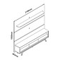 Painel Royal 220 Com Rack Requinte 212 LED Rodízios Off White Naturale Gelius