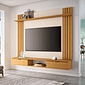 Painel para TV 70 polegadas Detalhe Ripado Solus Cinamomo/Off White HB Móveis Painel para TV 70 polegadas Detalhe Ripado Solus Cinamomo/Off White HB Móveis