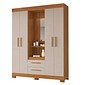 Guarda-roupa Solteiro NT6055 com Espelho 4 Portas Notável - Fre/Ofwh