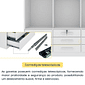 Guarda-Roupa Casal 3 Portas 9 Gavetas Tcil Móveis Chicago Branco Guarda-Roupa Casal 3 Portas 9 Gavetas Tcil Móveis Chicago Branco