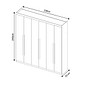 Guarda-roupa Casal Mary Reflecta com LED 6 Portas 238cm 100% MDF - Natural/Off White