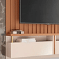 Painel para TV 70 Polegadas Ripado Átrio Cinamomo/Off White - HB Móveis
