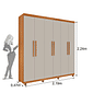 Guarda-Roupa Casal em MDF 6 Portas Tcil Móveis Suécia Cinamomo/Off White Guarda-Roupa Casal em MDF 6 Portas Tcil Móveis Suécia Cinamomo/Off White
