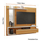 Painel Para TV 60 Polegadas em MDF Treviso Nature/Off White - Permobili Painel Para TV 60 Polegadas em MDF Treviso Nature/Off White - Permobili
