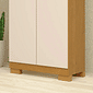 Armário Multiuso 2 Portas 100% MDF com Chave e Pés Iris Cinamomo/Off White - ACP Móveis Armário Multiuso 2 Portas 100% MDF com Chave e Pés Iris Cinamomo/Off White - ACP Móveis