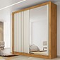 Guarda-roupa 2 Portas 4 Gavetas Lugano 180cm Europa 100% MDF - Peroba/Off White