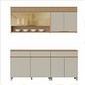 Cozinha Realeza Premium 200cm 4 Peças 6 Portas 1 Porta Vidro 3 Gavetas 100% MDF Nesher Cozinha Realeza Premium 200cm 4 Peças 6 Portas 1 Porta Vidro 3 Gavetas 100% MDF Nesher
