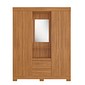 Guarda-roupa Solteiro NT6055 com Espelho 4 Portas Notável - Freijo