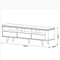 Rack para Sala Retrô TV 75 Polegadas Imcal 3 Gavetas ARC 1.8 Off White/Nature Rack para Sala Retrô TV 75 Polegadas Imcal 3 Gavetas ARC 1.8 Off White/Nature