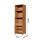 Paneleiro Nesher 4 Portas 1 Gaveta Simone Mendes 70cm - Carvalho/Greige